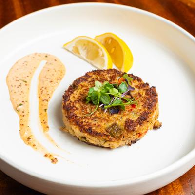Crab cake appetizer