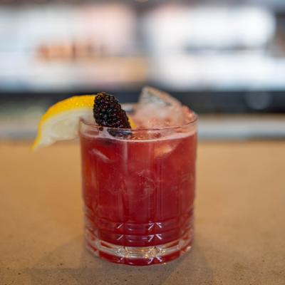 Blackberry bramble cocktail