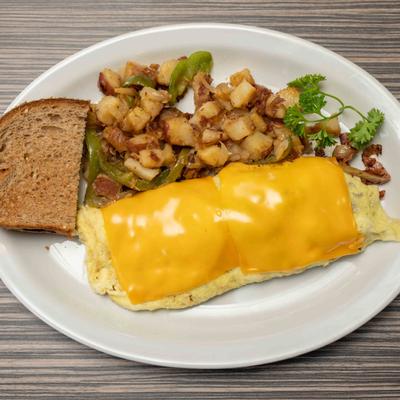 The Spicy Lover's Spicy chorizo and cheese dish served with toast bread