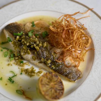 Branzino plate.