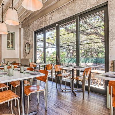 Interior, dining area.