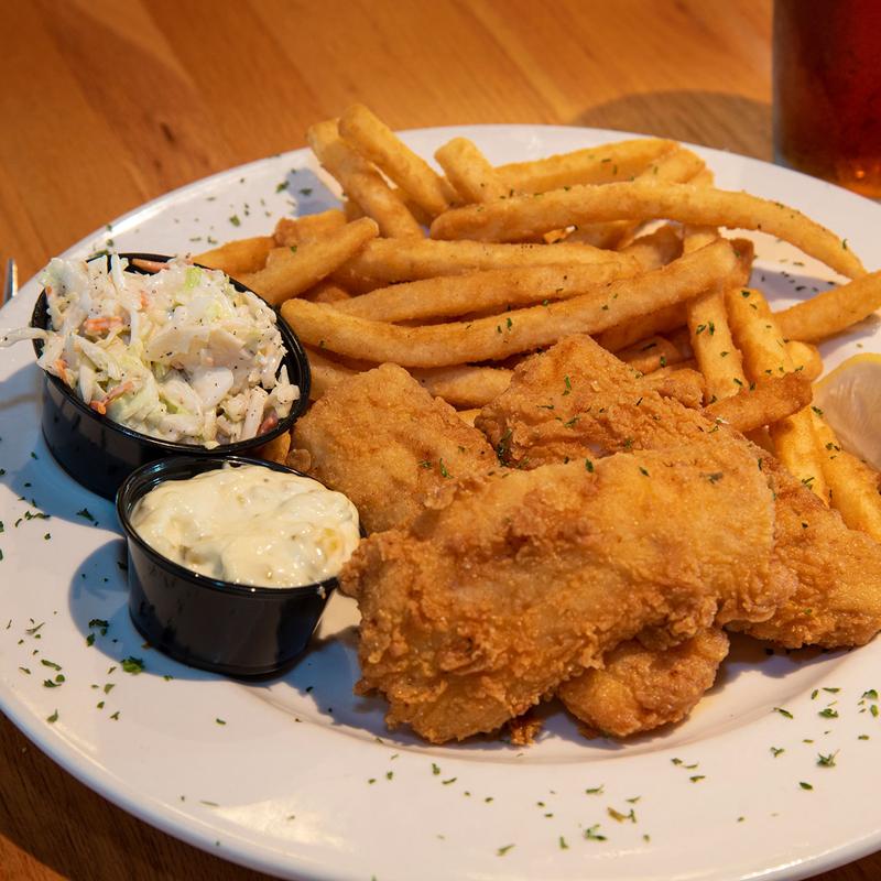 Order FISH-N-CHIPS food online from Gilbert's Lodge store, Saint Clair Shores on bringmethat.com