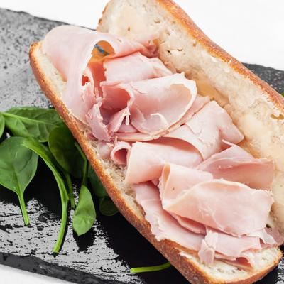 Sandwich with ham.