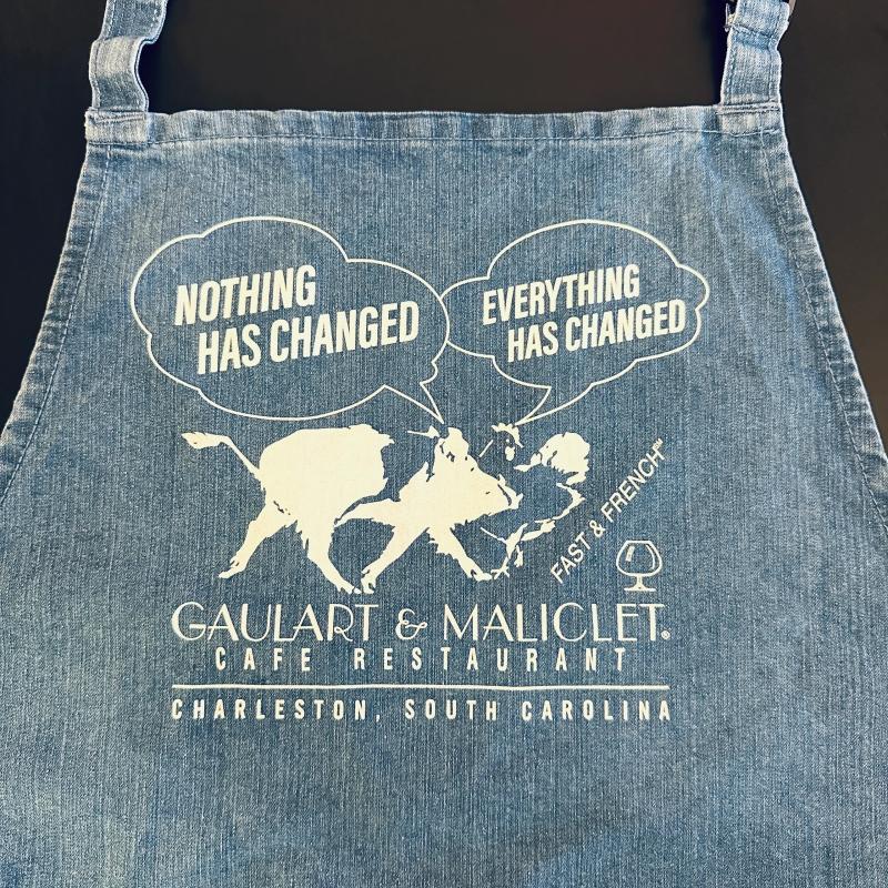 EVERYTHING HAS CHANGED / NOTHING HAS CHANGED APRON photo
