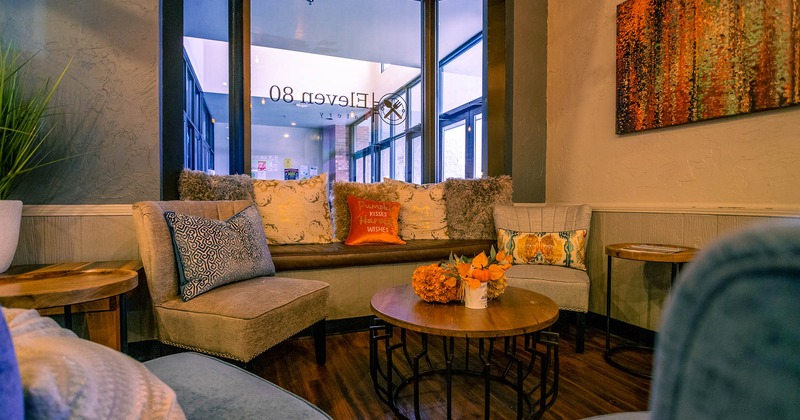 Interior, lounge seating area