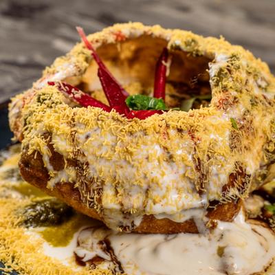 Raj Kachori chaat.