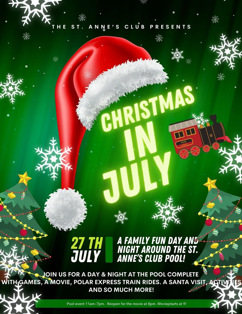 Christmas in July at The St. Anne’s Club Pool event photo