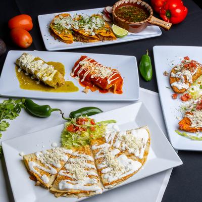 Assorted food on the table.