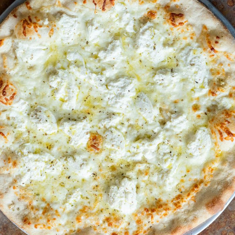 menu item 8 of 14, White Pizza