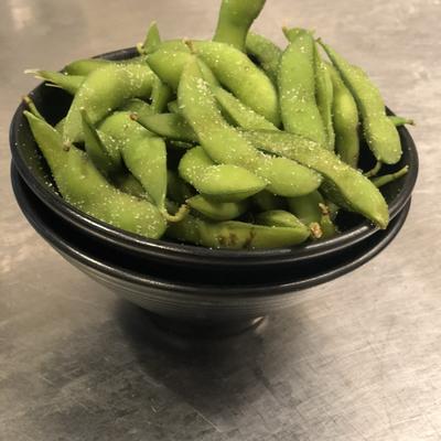 Salted edamame.