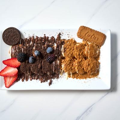 Biscoff and Oreo Mini Pancakes.
