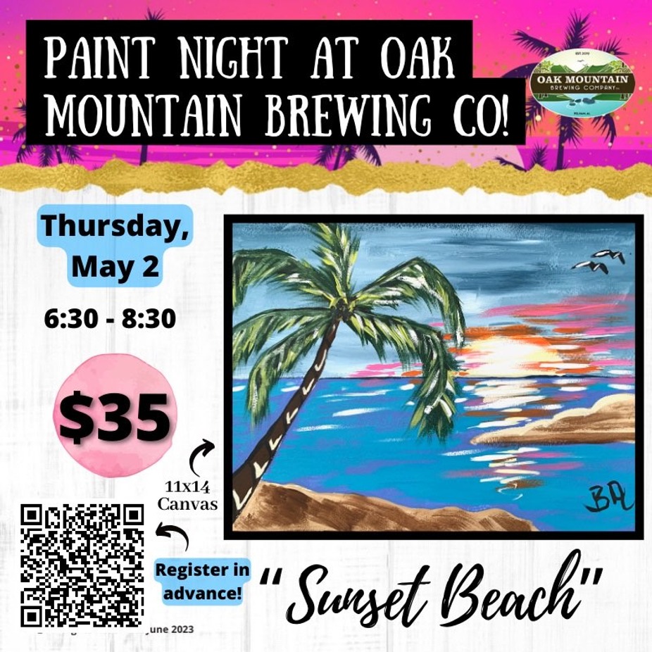 Sunset Beach Paint & Sip Class event photo