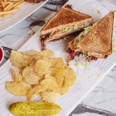 Various served foods.