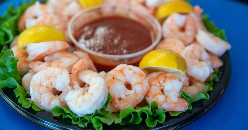 Shrimp with cocktail sauce