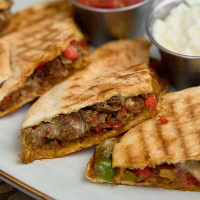 Beef quesadillas.