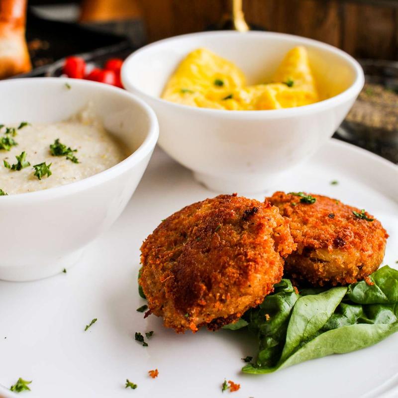 Scrumptious Crab Cake and Grits photo