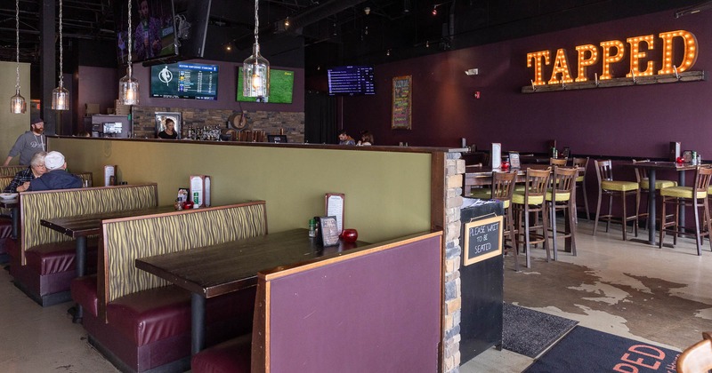 Interior, booths ready for guests