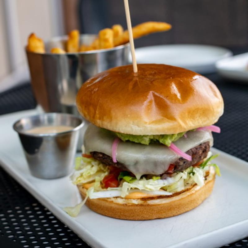 menu item 51 of 74, Black Bean Burger (V)