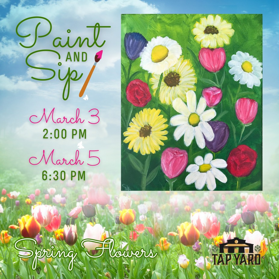 Paint & Sip: Spring Flowers event photo