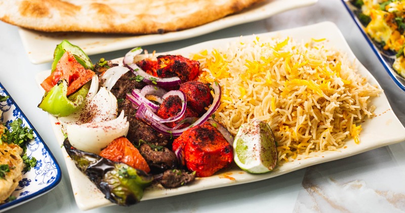 Lamb and chicken kebab