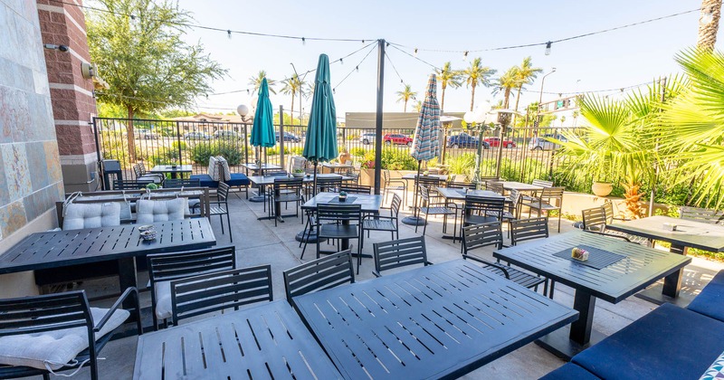 Exterior, tables and chairs on patio