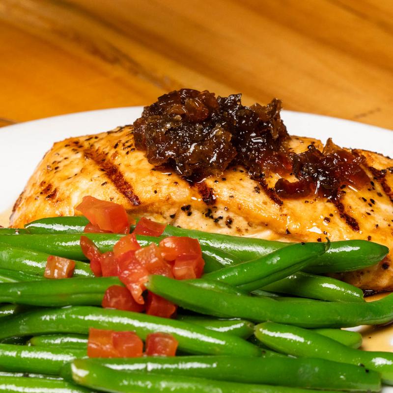 menu item 10 of 11, Maple Bourbon Glaze Salmon