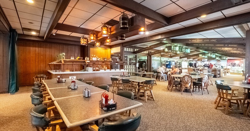 Nicely done interior dining area