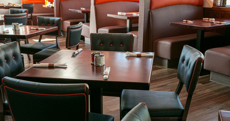 Table for four, set and ready for guests