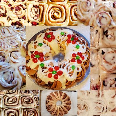 A collage picture of various baked goods.