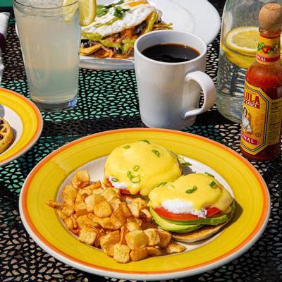Small sandwiches, baked potato on the side