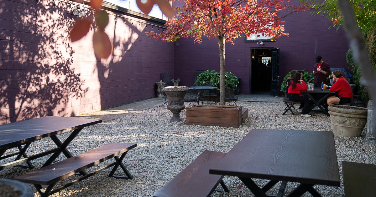 Outdoor patio seating
