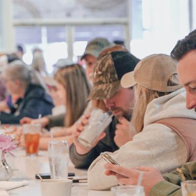 People enjoying drinks at the bar