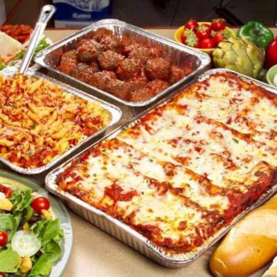Lasagne, meatballs and pasta