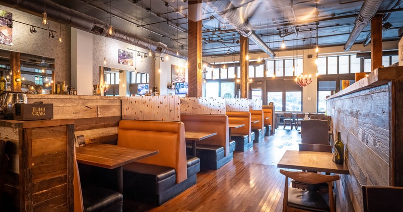 Interior, wide view of dining area