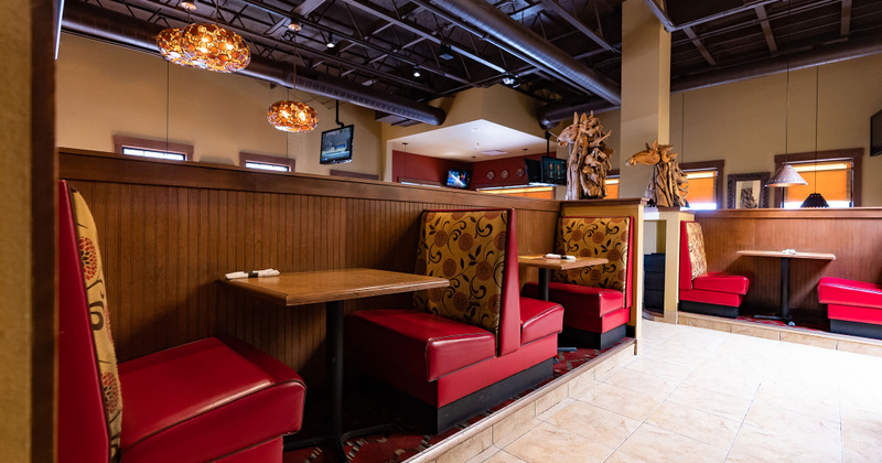 Interior, booth seating area