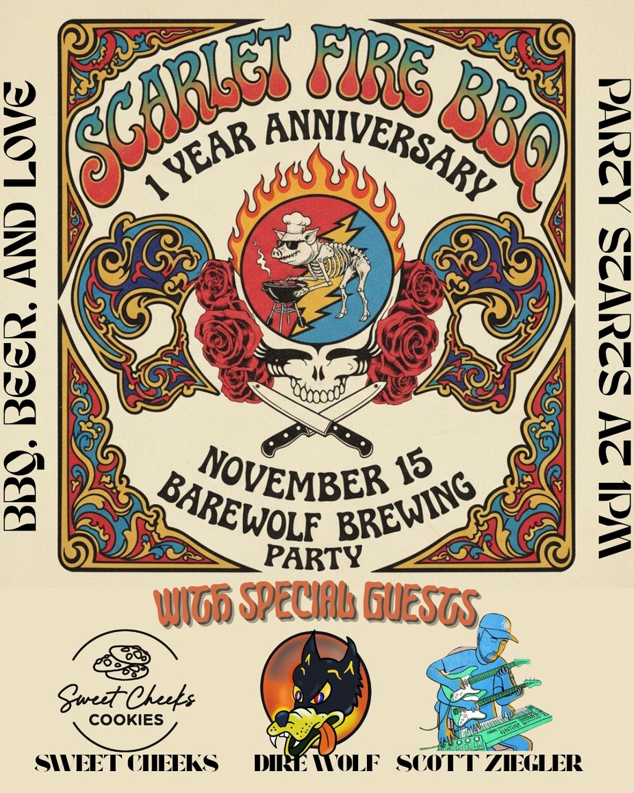 Scarlet Fire BBQ's Anniversary Party! event photo