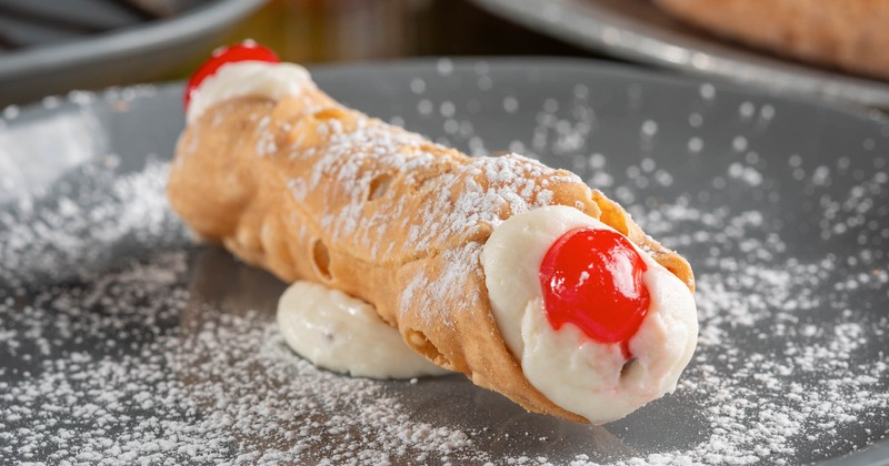 A served cannoli dessert