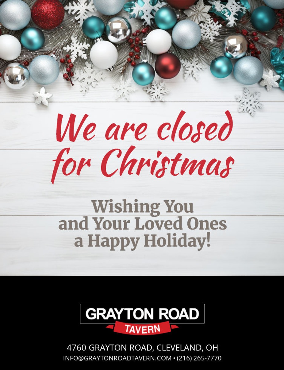 Closed for Chirstmas event photo