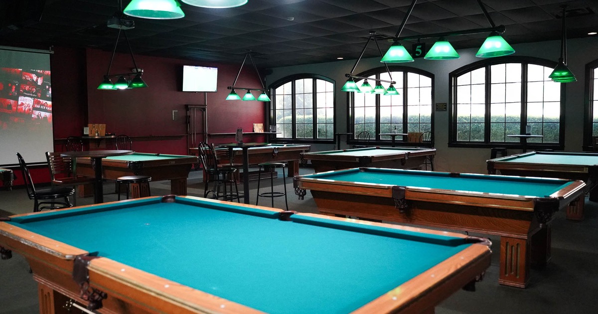 Interior, pool table