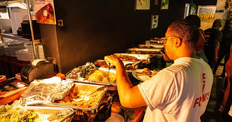 Food line and guest self service