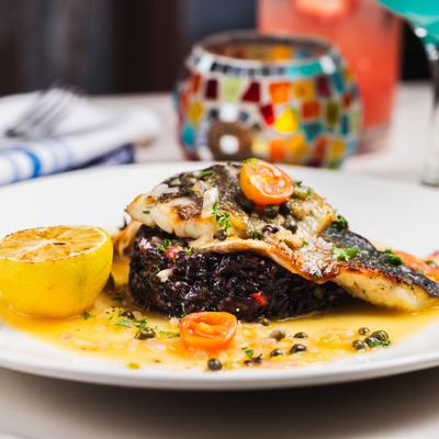 Sauteed Mediterranean seabass.