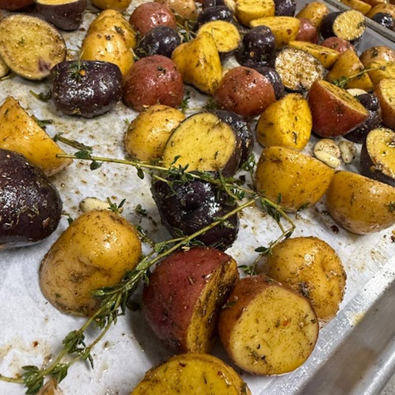 SIDE:  Jerk roasted potatoes photo