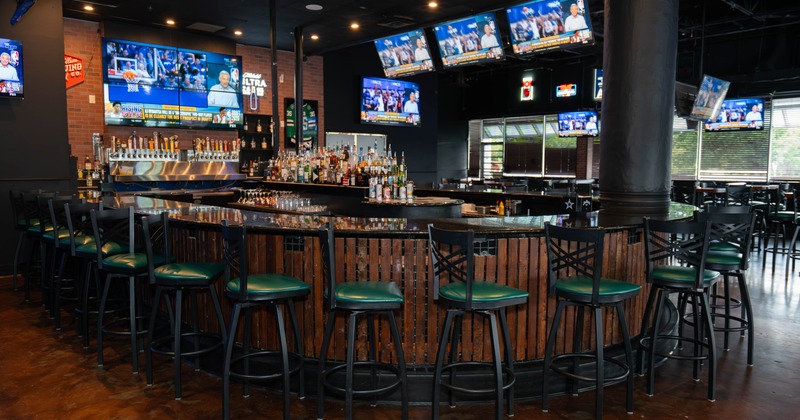 Interior, a bar with bar stools