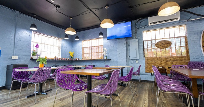 Interior, tables and seats