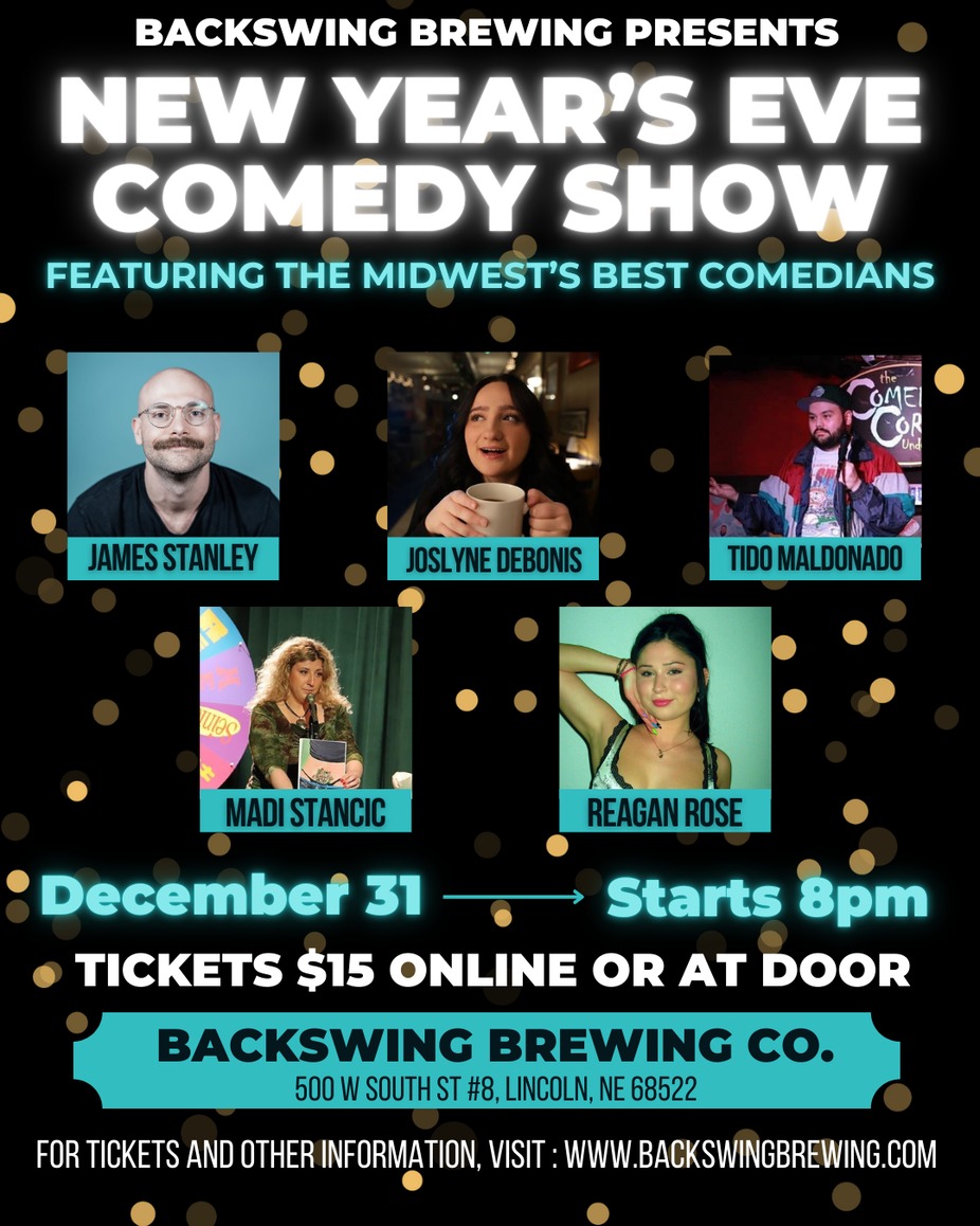 New Year's Eve Comedy Show at Backswing Brewing Co. (Lincoln) event photo