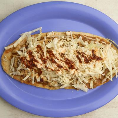 Crispy flat chicken tortilla.