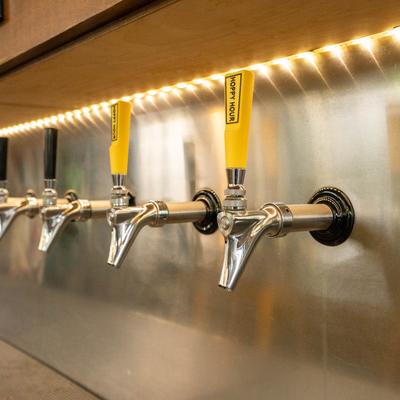 Beer taps.