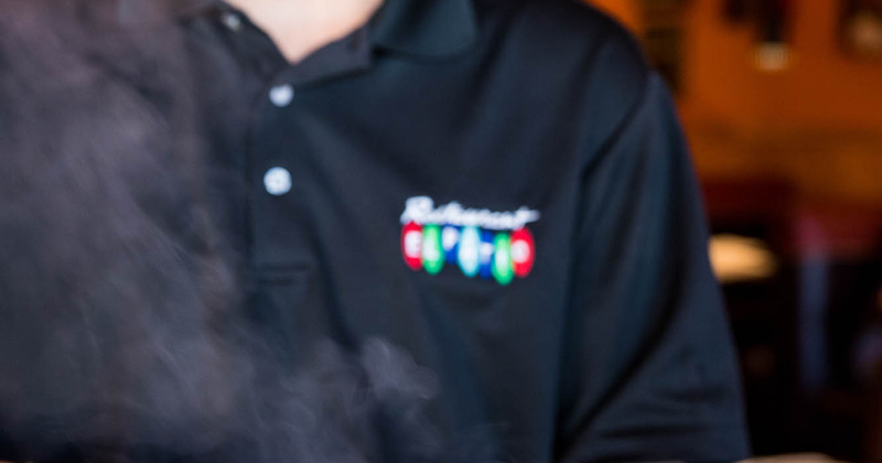 Shirt with the restaurant logo