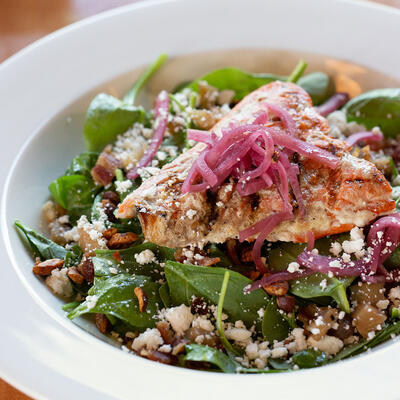 Wild Salmon Spinach Salad photo