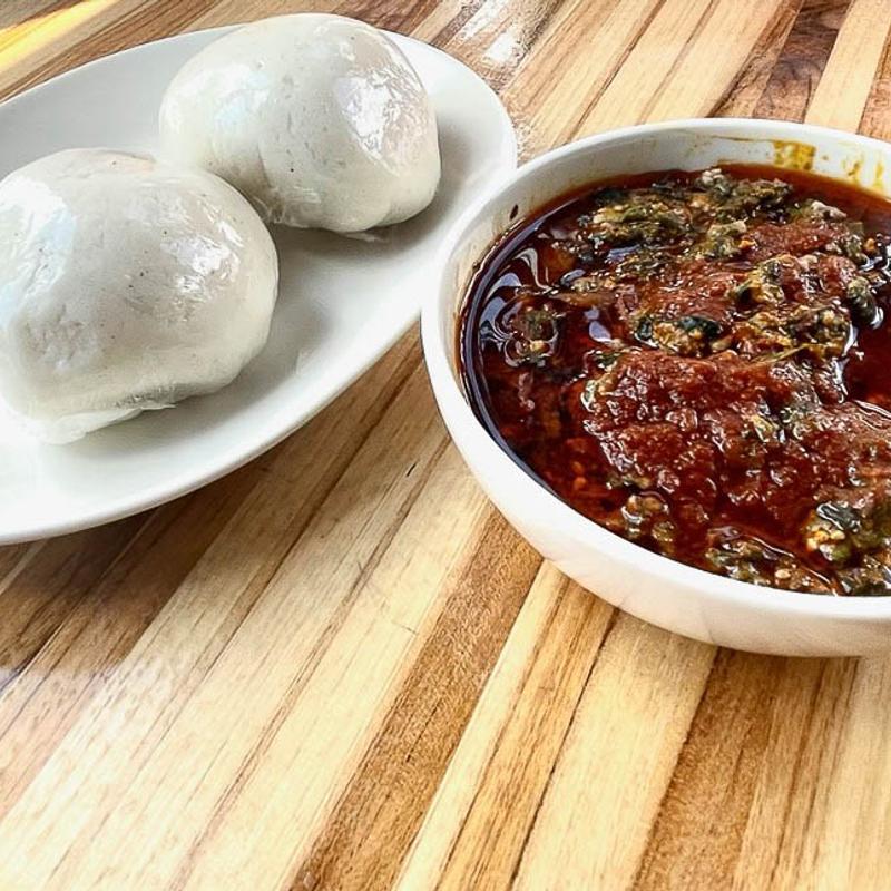 Banku and Okro Stew photo